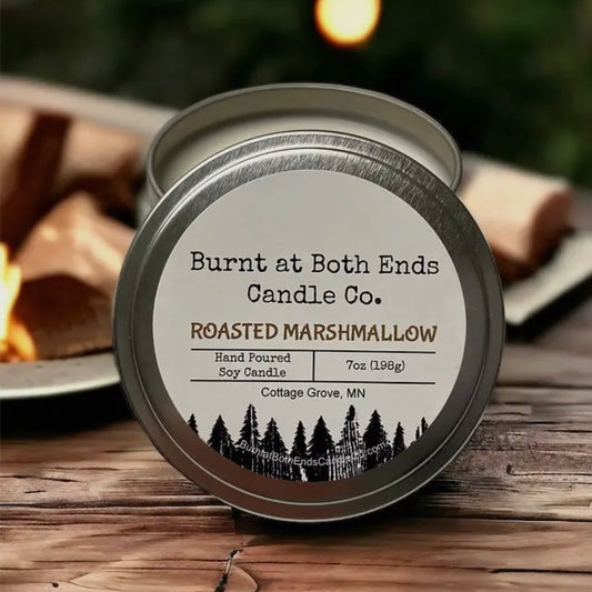 Burnt at Both Ends Candle - 7oz Tin - Roasted Marshmallow