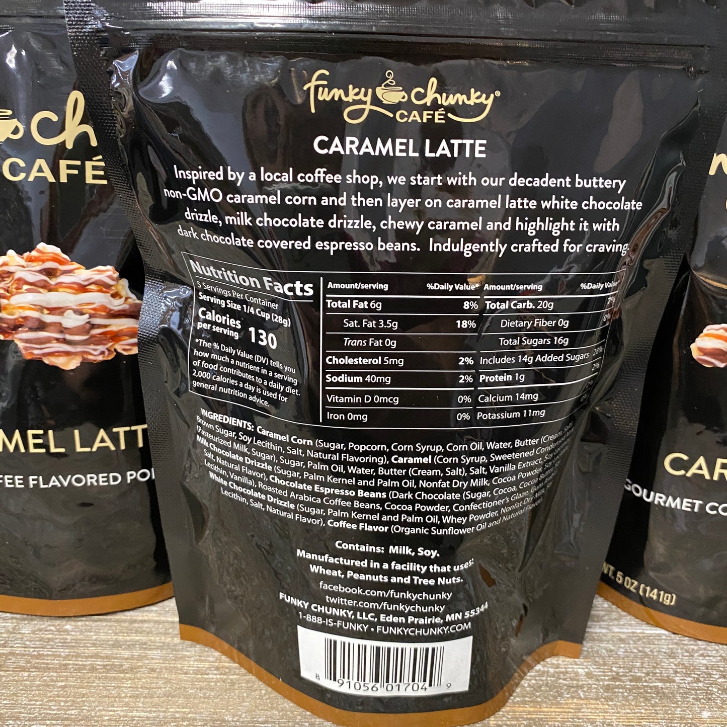 Funky Chunky Chocolate Popcorn - Caramel Latte 5oz Bag