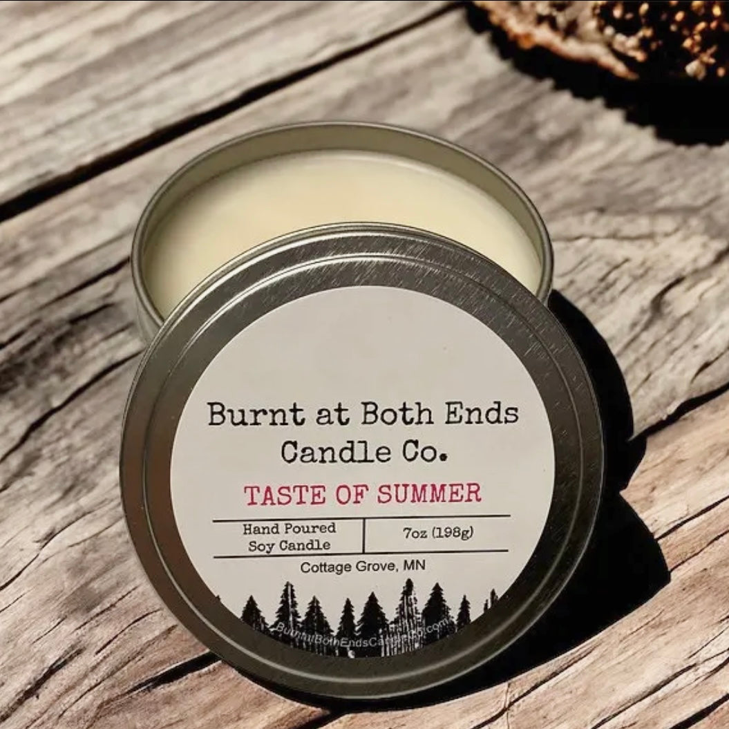 Burnt at Both Ends Candle - 7oz Tin - Taste of Summer