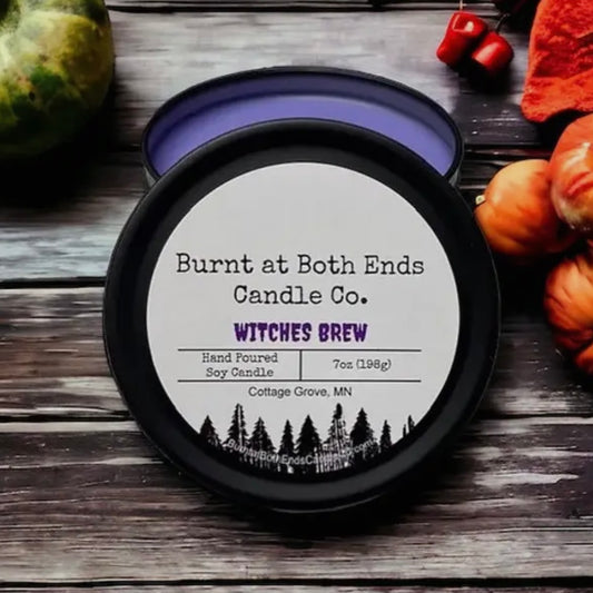 Burnt at Both Ends Candle - 7oz Tin - Witches Brew