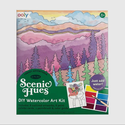 OOLY - Scenic Hues DIY Watercolor Kit - Forest Adventure