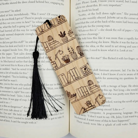 Wood Bookmark - Bookshelf