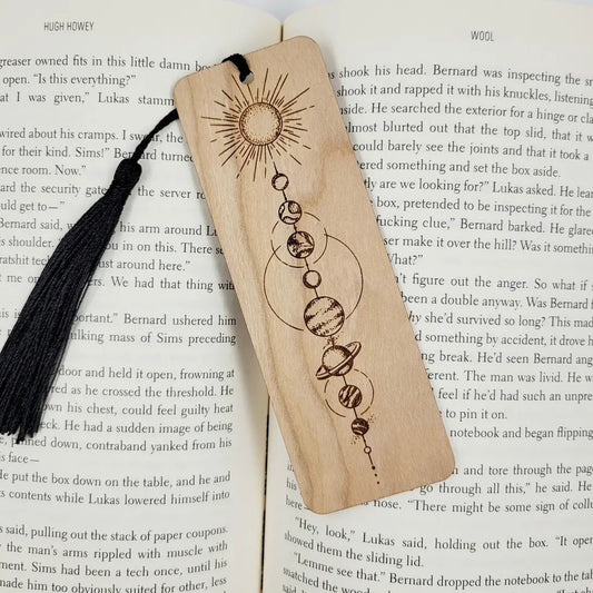 Wood Bookmark - Solar System