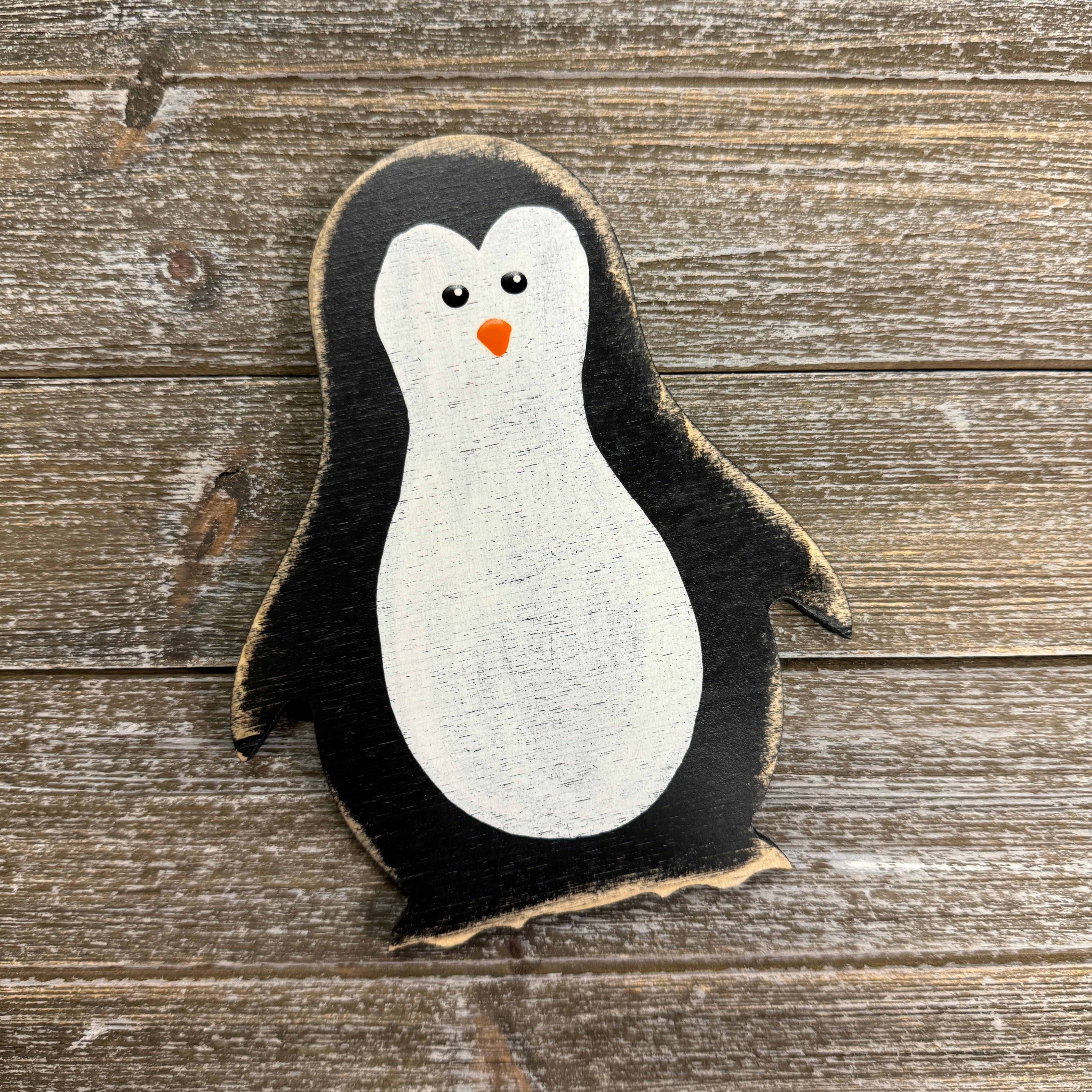 Penguin with Wood Stand