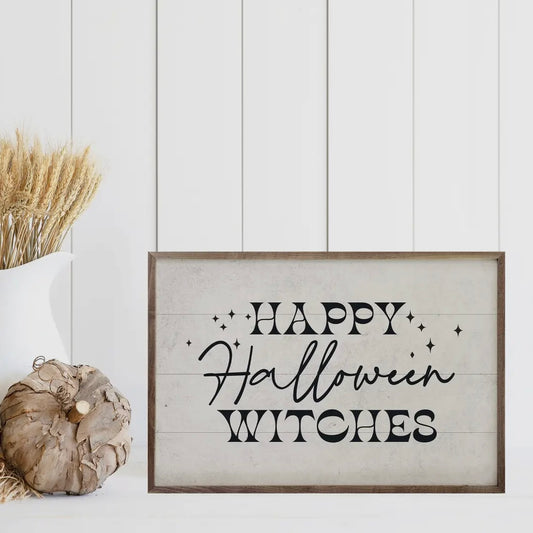 Kendrick Home - Happy Halloween Witches (white)