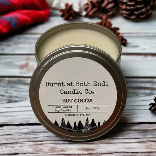 Burnt at Both Ends Candle - 7oz Tin - Hot Cocoa