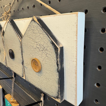 Rustic Wall Decor with Three Birdhouses