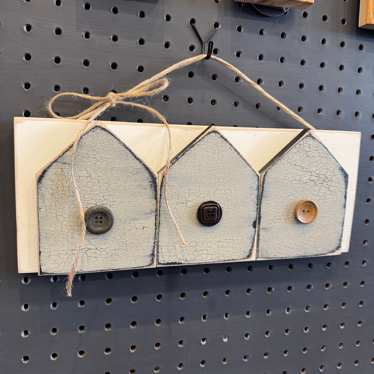 Rustic Wall Decor with Three Birdhouses